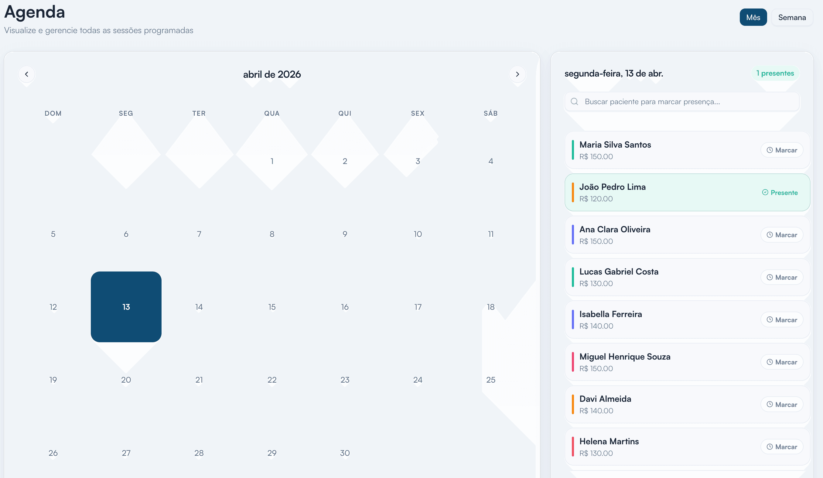 Agenda com Google Calendar